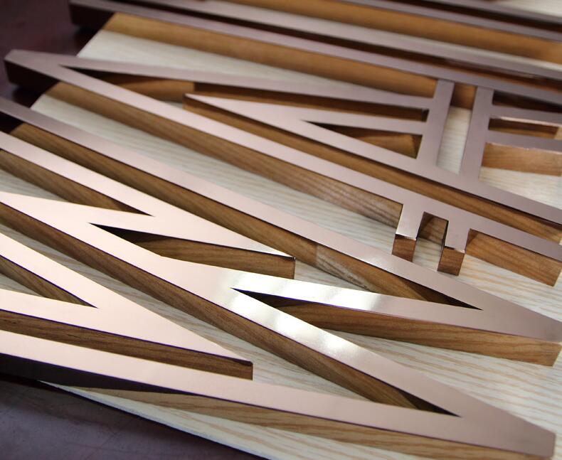 不銹鋼字鈦金字玫瑰金屬字黑鈦仿古銅字招牌背景墻廣告字制作定做